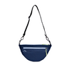 Bolsa transversal Índia Allca Allcatrazes na cor Azul Marinho em nylon técnico hidrorrepelente, 4L, com alça ajustável e zíper neon - vista frontal - bolsa moon