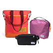 Kit Aerolook - Tote Brasco + Pochete Eclipse, Coral Esquina e Preta, Nécessaire Hotel Rosa da Allcatrazes