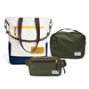 Kit Aerolook - Tote Brasco + Pochete Minuano, Off White Encontro e Verde Araucária, Nécessaire Hotel Verde Araucária da Allcatrazes