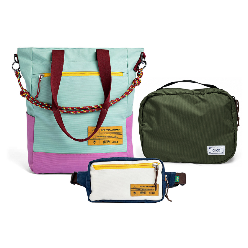 Kit Aerolook - Brasco, Azul Respiro e Off White Encontro, Nécessaire Hotel Verde Araucária da Allcatrazes