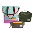 Kit Aerolook - Tote Brasco + Pochete The Summer Hunter, Azul Respiro e Verde Cachoeira, Nécessaire Hotel Verde Araucária da Allcatrazes