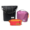 Kit Aerolook - Tote Eclipse + Pochete Brasco, Preto Infinito e Coral Esquina, Nécessaire Hotel Rosa da Allcatrazes