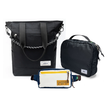 Kit Aerolook com Tote Eclipse e Pochete Brasco, Preto Infinito e Off White Encontro, com Nécessaire Hotel preta da Allcatrazes