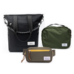 Kit Aerolook - Tote Eclipse + Pochete The Summer Hunter, Preto Infinito e Verde Cachoeira, Nécessaire Hotel Verde Araucária da Allcatrazes
