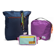 Kit Aerolook - Tote Minuano + Pochete Brasco, Azul Aurora e Azul Respiro, Nécessaire Hotel Roxa da Allcatrazes