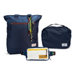 Kit Aerolook - Tote Minuano + Pochete Brasco, Azul Aurora e Off White Encontro, Nécessaire Hotel Azul Aurora da Allcatrazes