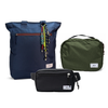 Kit Aerolook - Tote Minuano + Pochete Eclipse, Azul Aurora e Preta, Nécessaire Hotel Verde Araucária da Allcatrazes