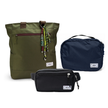 Kit Aerolook - Tote Minuano + Pochete Eclipse, Verde Araucária e Preta, Nécessaire Hotel Azul Aurora da Allcatrazes