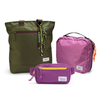 Kit Aerolook - Tote Minuano + Pochete The Summer Hunter, Verde Araucária e Roxo Viagem, Nécessaire Hotel Rosa da Allcatrazes