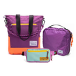 Kit Aerolook - Tote The Summer Hunter + Pochete Brasco, Roxo Viagem e Azul Respiro, Nécessaire Hotel Roxa da Allcatrazes