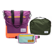 Kit Aerolook - Tote The Summer Hunter + Pochete Brasco, Roxo Viagem e Azul Respiro, Nécessaire Hotel Verde Araucária da Allcatrazes