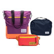 Kit Aerolook - Tote The Summer Hunter + Pochete Brasco, Roxo Viagem e Coral Esquina, Nécessaire Hotel Azul Aurora da Allcatrazes
