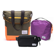 Kit Aerolook - Tote The Summer Hunter + Pochete Eclipse, Verde Cachoeira e Preta, Nécessaire Hotel Roxa da Allcatrazes