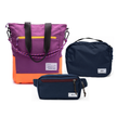 Kit Aerolook - Tote The Summer Hunter + Pochete Minuano, Roxo Viagem e Azul Aurora, Nécessaire Hotel Azul Aurora da Allcatrazes