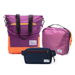 Kit Aerolook - Tote The Summer Hunter + Pochete Minuano, Roxo Viagem e Azul Aurora, Nécessaire Hotel Rosa da Allcatrazes