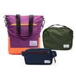 Kit Aerolook - Tote The Summer Hunter + Pochete Minuano, Roxo Viagem e Azul Aurora, Nécessaire Hotel Verde Araucária da Allcatrazes