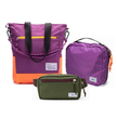 Kit Aerolook - Tote The Summer Hunter + Pochete Minuano, Roxo Viagem e Verde Araucária, Nécessaire Hotel Roxa da Allcatrazes