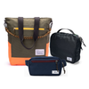 Kit Aerolook com Tote The Summer Hunter e Pochete Minuano, Verde Cachoeira e Azul Aurora, com Nécessaire Hotel preta da Allcatrazes