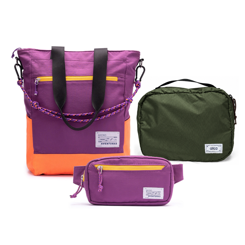 Kit Aerolook - The Summer Hunter, Roxo Viagem e Roxo Viagem, Nécessaire Hotel Verde Araucária da Allcatrazes