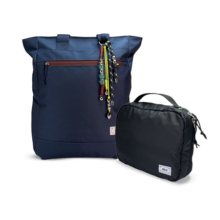 Kit Bagagem de Mão com Minuano, Azul Aurora / Com charm e Preta da Allcatrazes