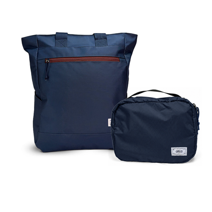 Kit Bagagem de Mão - Minuano, Azul Aurora / Sem Charm e Azul Aurora, Nécessaire Hotel Azul Aurora da Allcatrazes