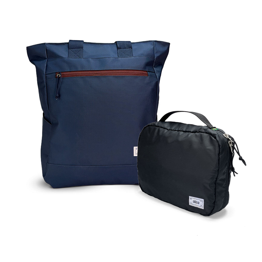 Kit Bagagem de Mão com Minuano, Azul Aurora / Sem Charm e Preta da Allcatrazes