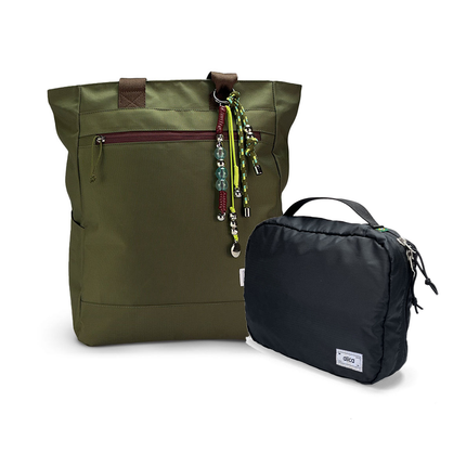 Kit Bagagem de Mão com Minuano, Verde Araucária / Com charm e Preta da Allcatrazes