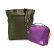 Kit Bagagem de Mão - Minuano, Verde Araucária / Com charm e Roxa, Nécessaire Hotel Roxa da Allcatrazes