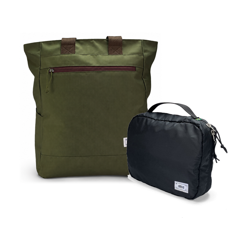 Kit Bagagem de Mão com Minuano, Verde Araucária / Sem Charm e Preta da Allcatrazes