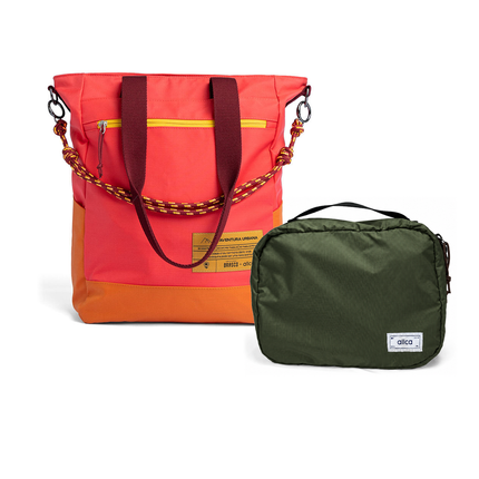 Kit Bagagem de Mão - Brasco, Coral Esquina e Verde Araucária, Nécessaire Hotel Verde Araucária da Allcatrazes