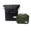 Kit Bagagem de Mão - Eclipse, Preto Infinito e Verde Araucária, Nécessaire Hotel Verde Araucária da Allcatrazes