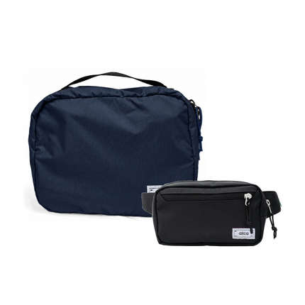 Kit Carry-on - Eclipse, Azul Aurora e Preta, Nécessaire Hotel Azul Aurora da Allcatrazes