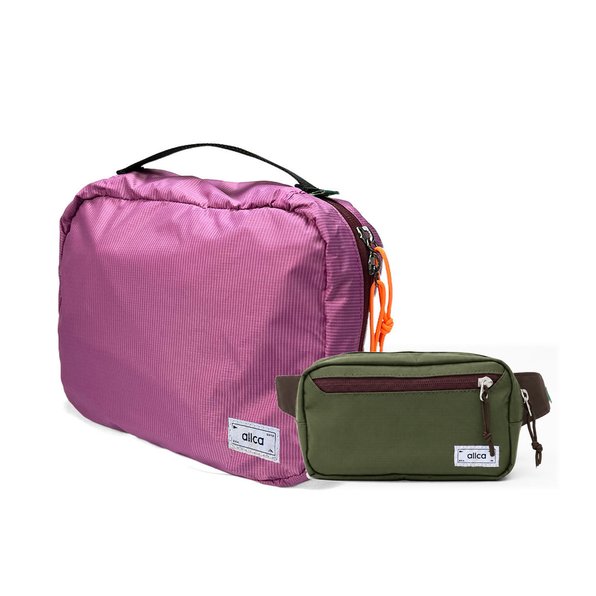 Kit Carry-on - Minuano, Rosa e Verde Araucária, Nécessaire Hotel Rosa da Allcatrazes