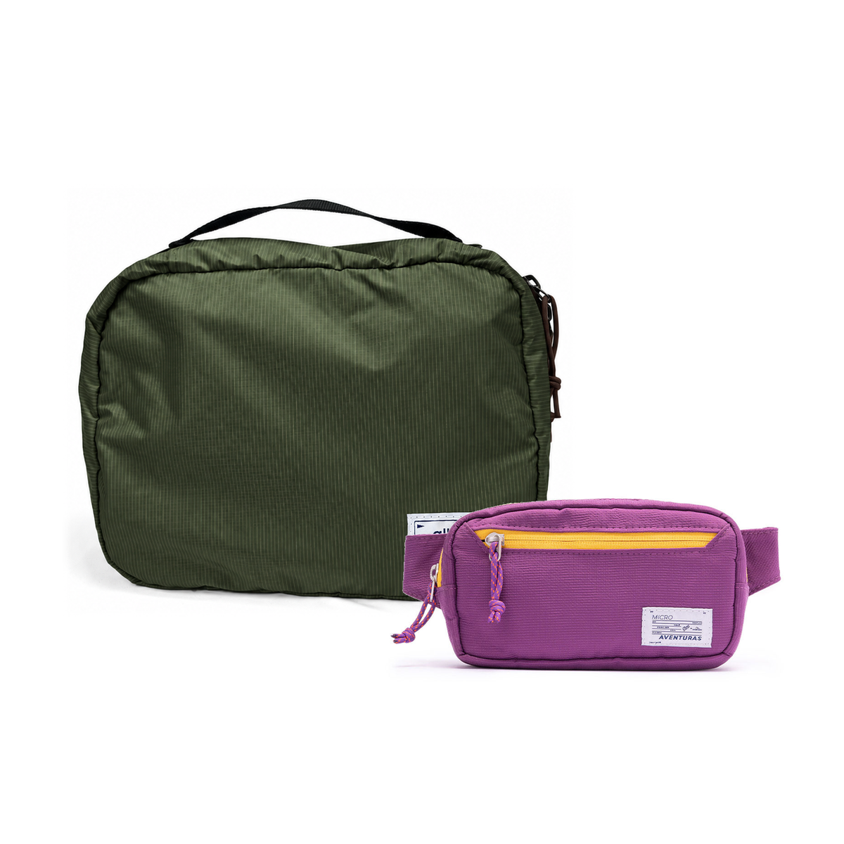Kit Carry-on - The Summer Hunter, Verde Araucária e Roxo Viagem, Nécessaire Hotel Verde Araucária da Allcatrazes