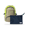 Kit Charlie + Lima — Areia | Amarelo Neon com Nécessaire Lima Azul Aurora