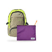 Kit Charlie + Lima — Areia | Amarelo Neon com Nécessaire Lima Roxo