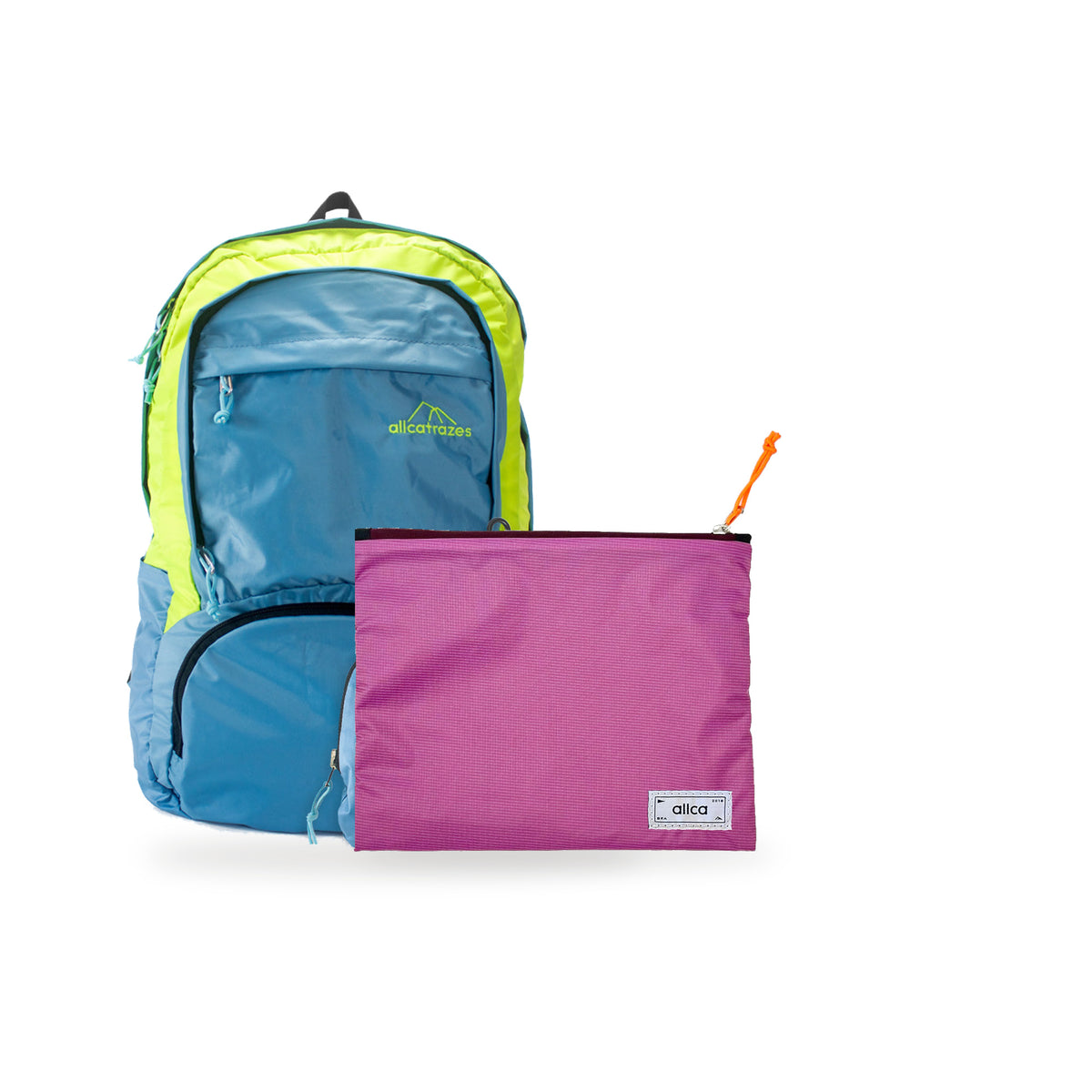 Kit Charlie + Lima — Azul | Amarelo com Nécessaire Lima Rosa