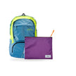 Kit Charlie + Lima — Azul | Amarelo com Nécessaire Lima Roxo