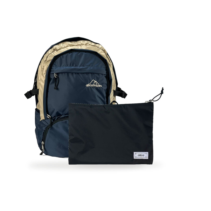 Kit Charlie + Lima — Azul Marinho | Areia com Nécessaire Lima Preto