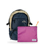 Kit Charlie + Lima — Azul Marinho | Areia com Nécessaire Lima Rosa