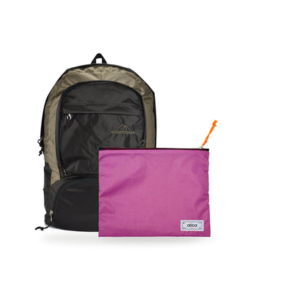 Kit Charlie + Lima — Café | Areia com Nécessaire Lima Rosa