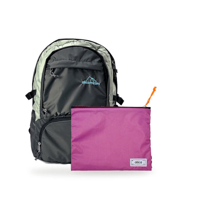 Kit Charlie + Lima — Chumbo | Prata com Nécessaire Lima Rosa