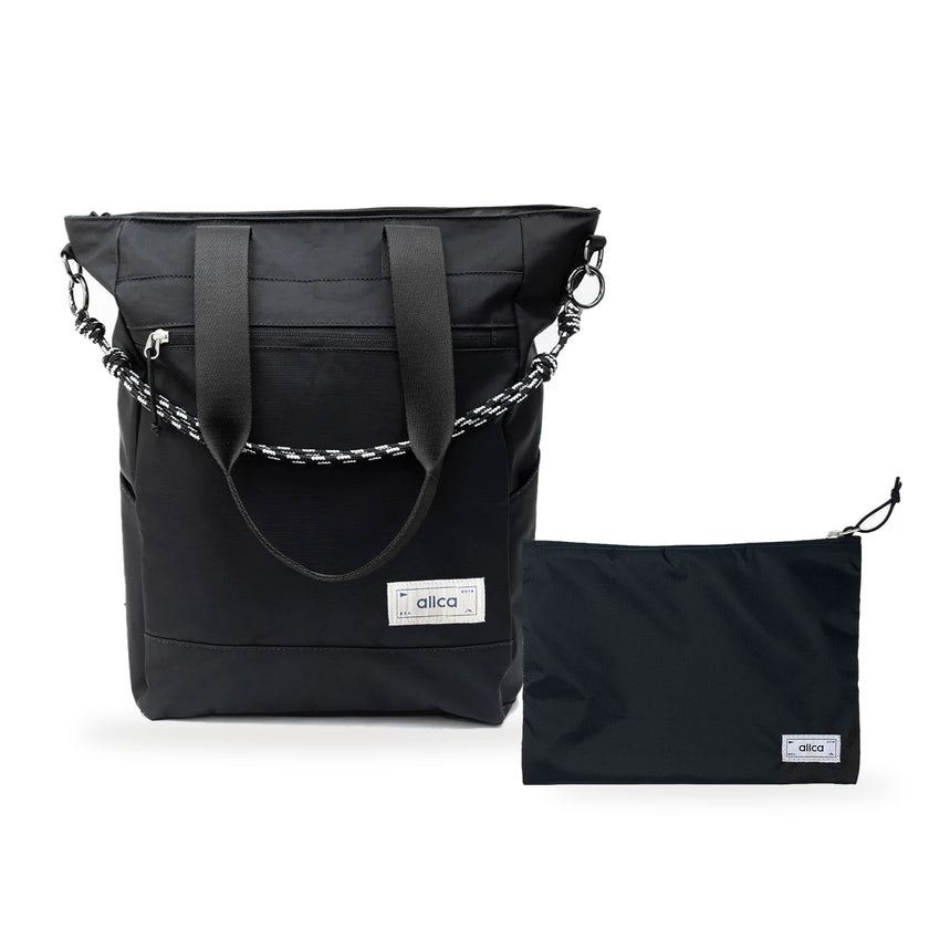 Kit Tote + Lima - Eclipse — Preto Infinito com Nécessaire Lima Preto