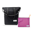 Kit Tote + Lima - Eclipse — Preto Infinito com Nécessaire Lima Rosa