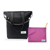 Kit Tote + Lima - Eclipse — Preto Infinito com Nécessaire Lima Rosa