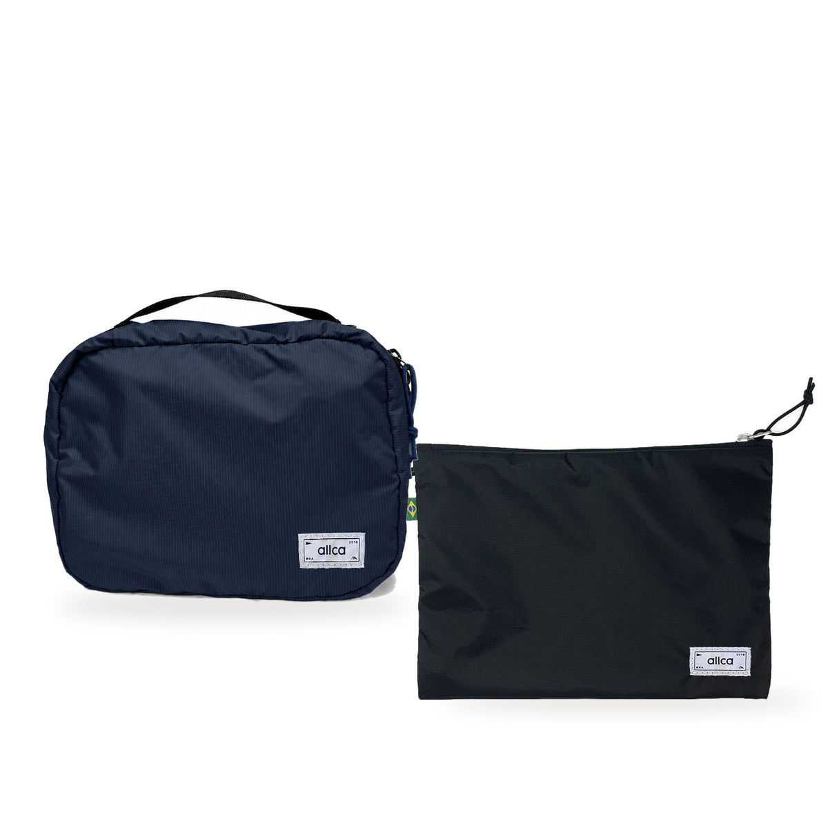 Kit Hotel + Lima — Azul Aurora com Nécessaire Lima Preto