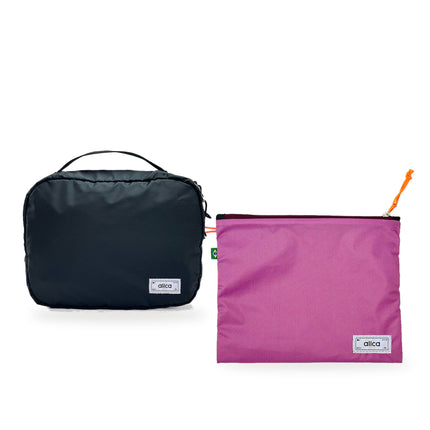 Kit Hotel + Lima — Preta com Nécessaire Lima Rosa