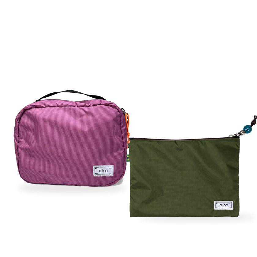 Kit Hotel + Lima — Rosa com Nécessaire Lima Verde Araucária