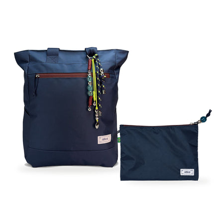 Kit Tote + Lima - Minuano — Azul Aurora / Com charm com Nécessaire Lima Azul Aurora