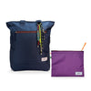 Kit Tote + Lima - Minuano — Azul Aurora / Com charm com Nécessaire Lima Roxo